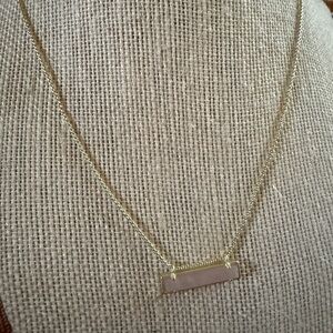 Kendra Scott Leanor Rose Quartz & Gold Necklace